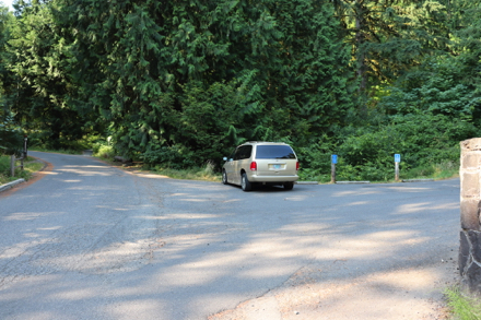 Parking lot across from Redwood trailhead – 2 accessible, 2 standard